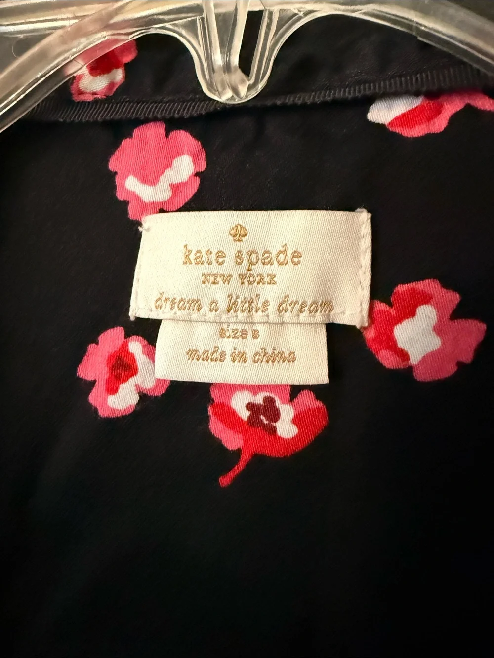 kate spade Black Floral robe with flowers